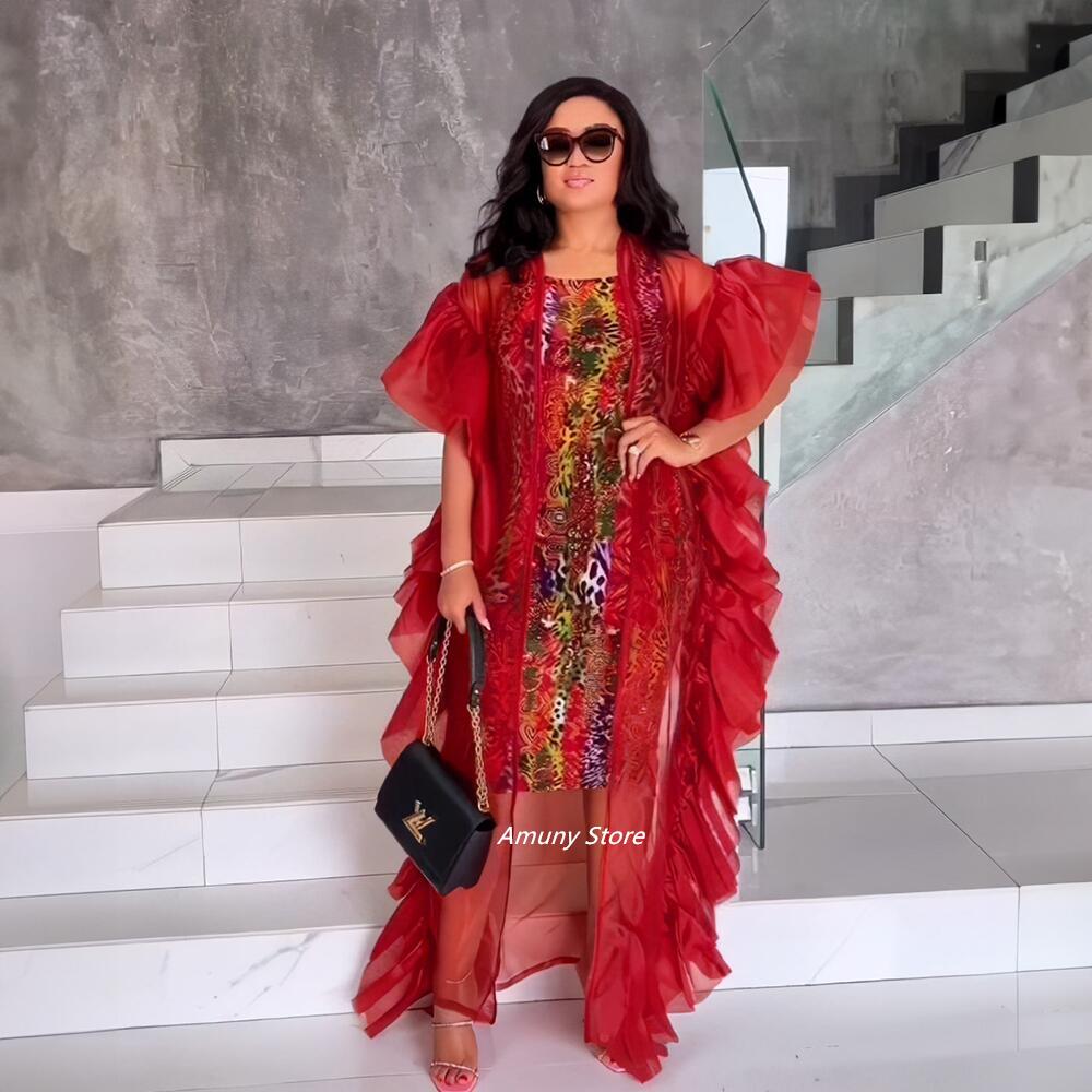 Summer Gauze Clothing - Vestido africano do engranzamento para mulheres,
