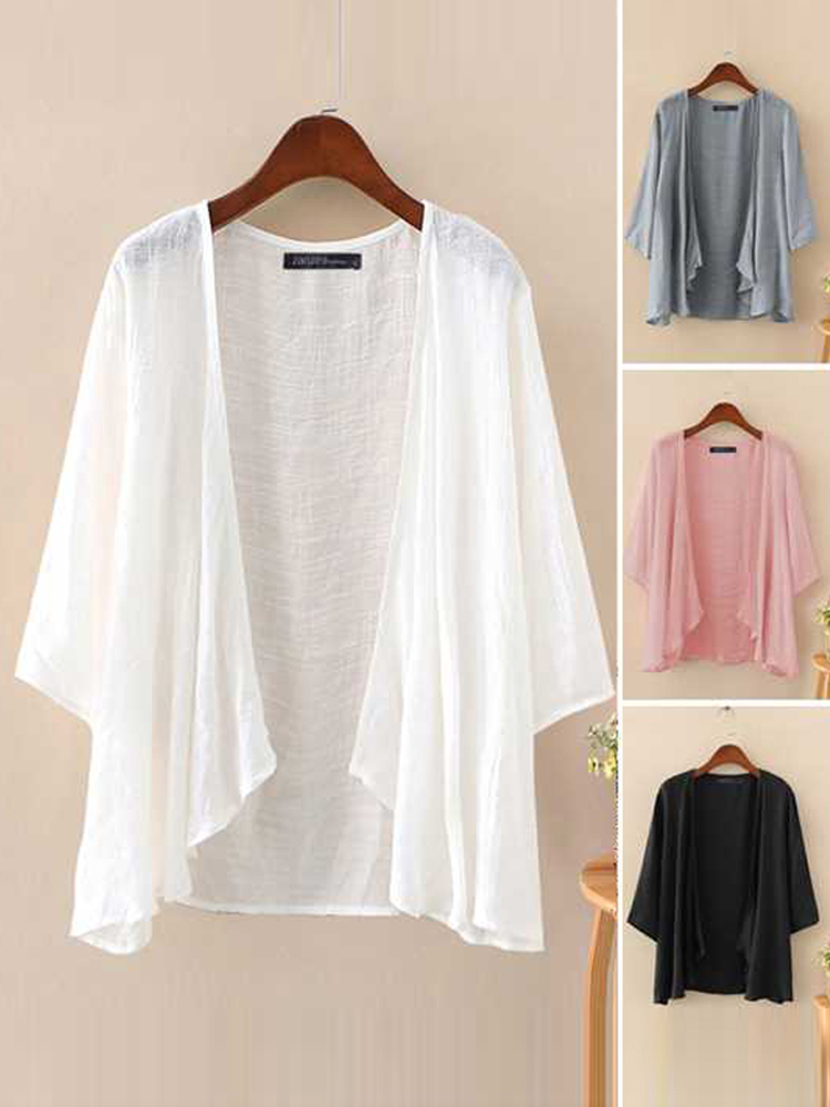 Summer Clothing Old Money - ZANZEA-Tops de túnica fina feminina, cardigans