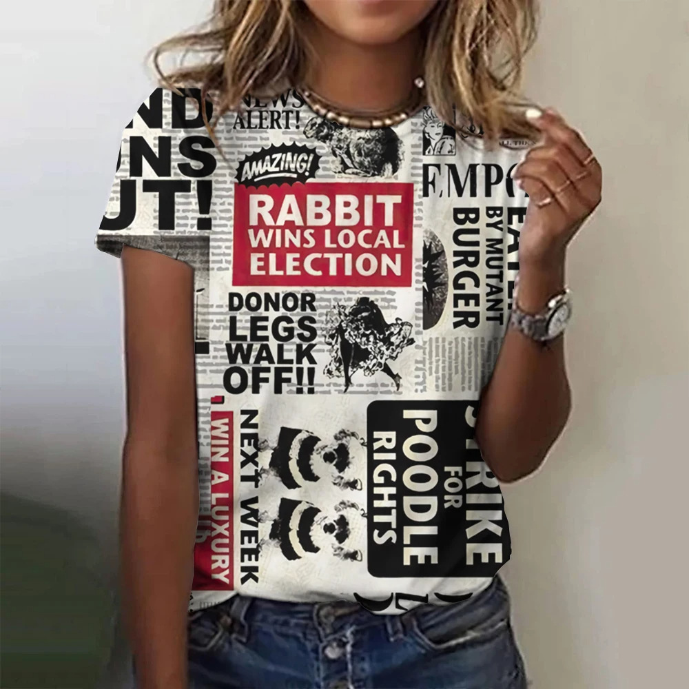 Summer Clothing Old Money - Camisetas Femininas Casuais de Manga Curta