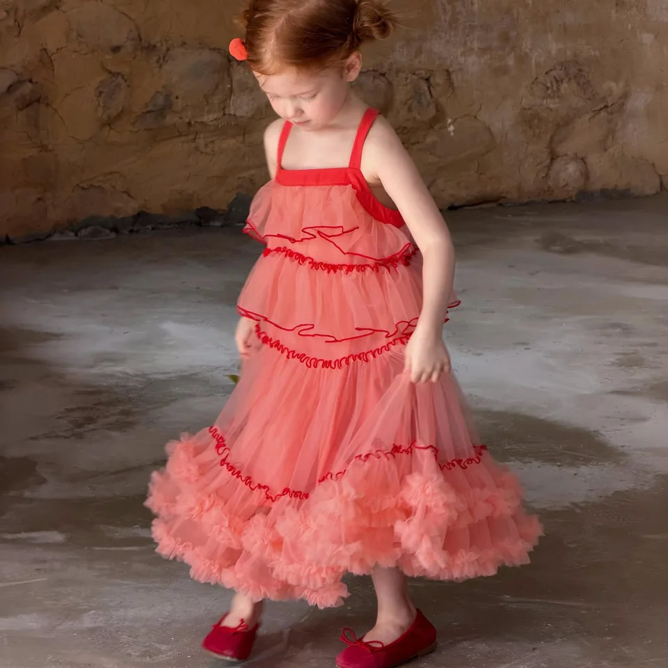 Summer Gauze Clothing - Vestido Infantil Coreano 2026 Novo de