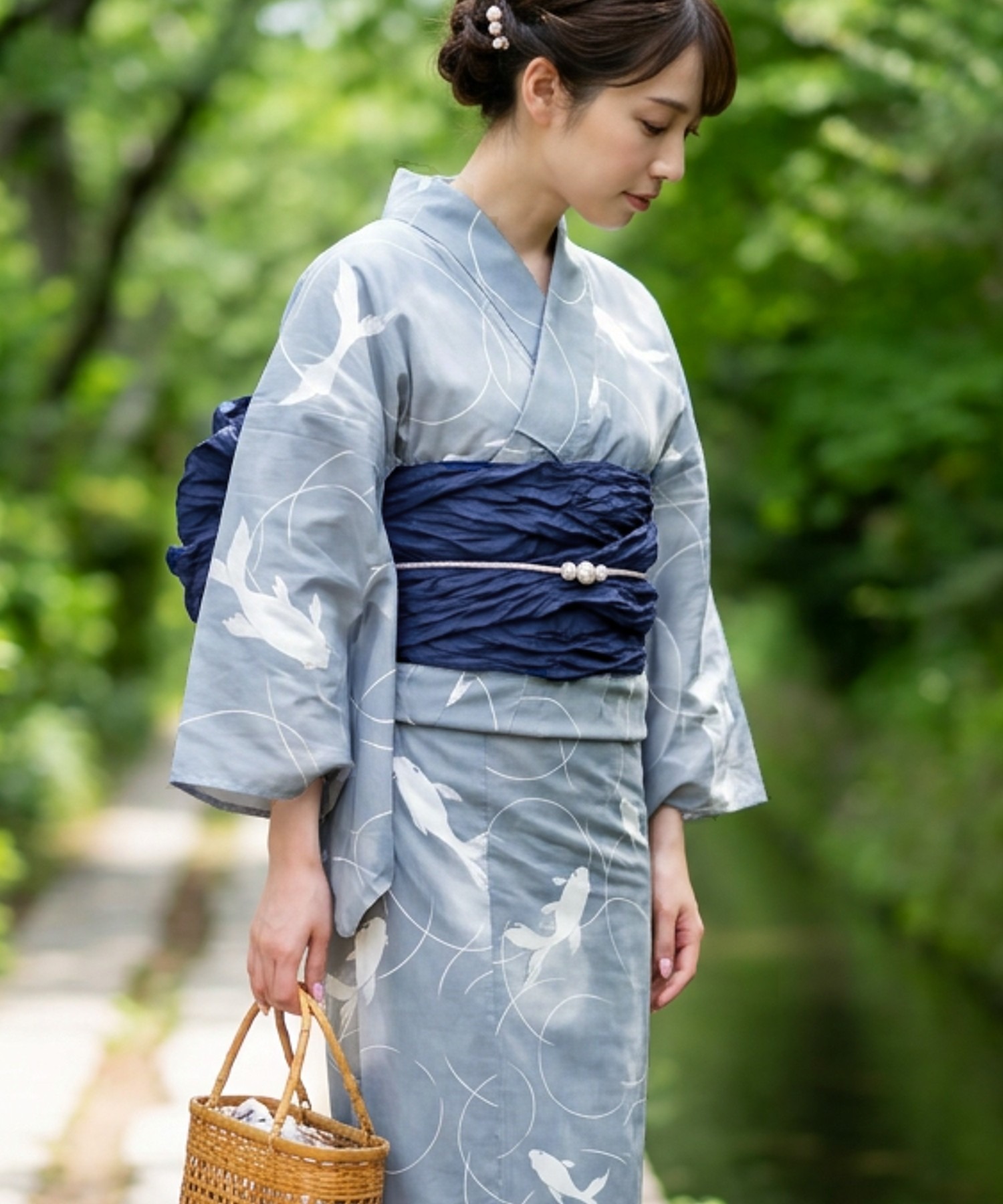Summer Clothing Girl - Vestido Tradicional Yukata Kimono em Algodão