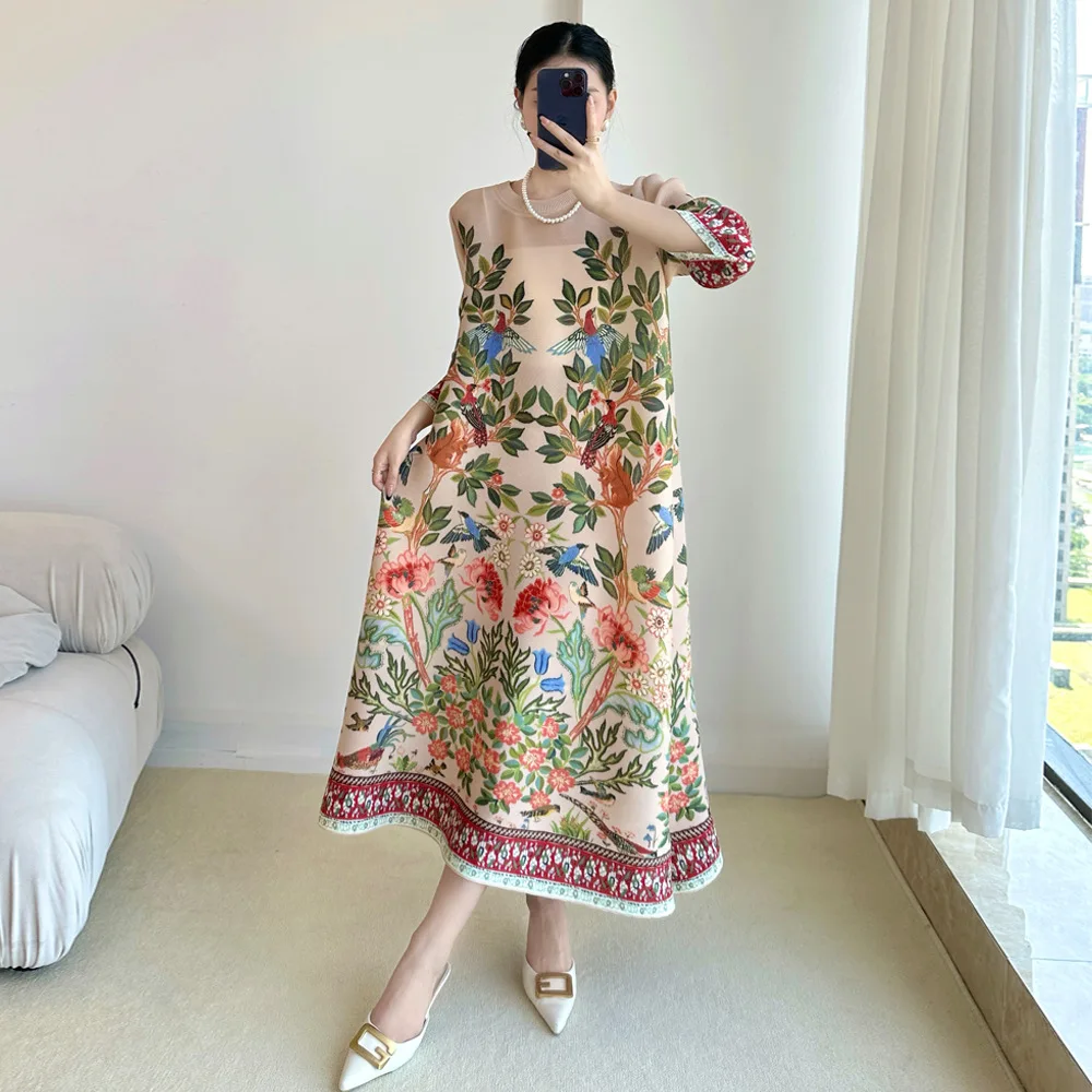 Summer 2025 Clothing Essentials - Miyake vestido estampado vintage, vestidos casuais