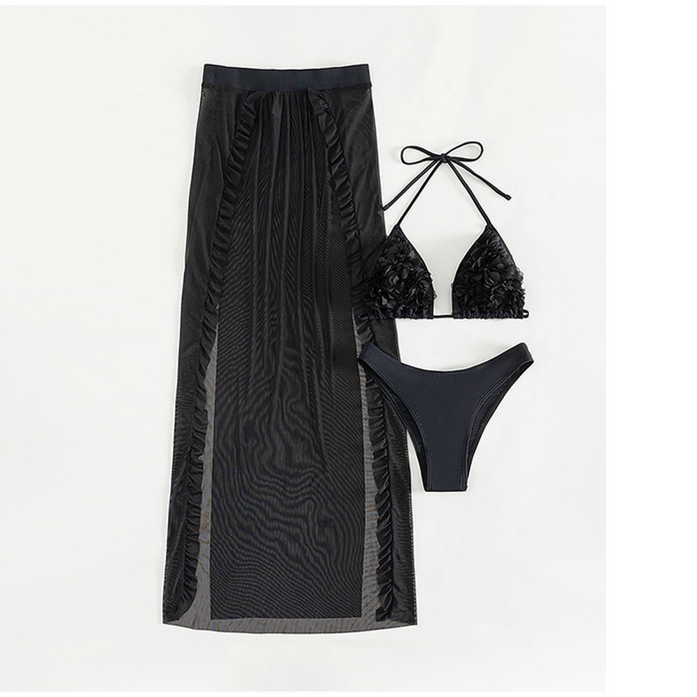 Conjunto de Biquíni Sexy Femin - Swim Cover Up Mesh avaliação e preço