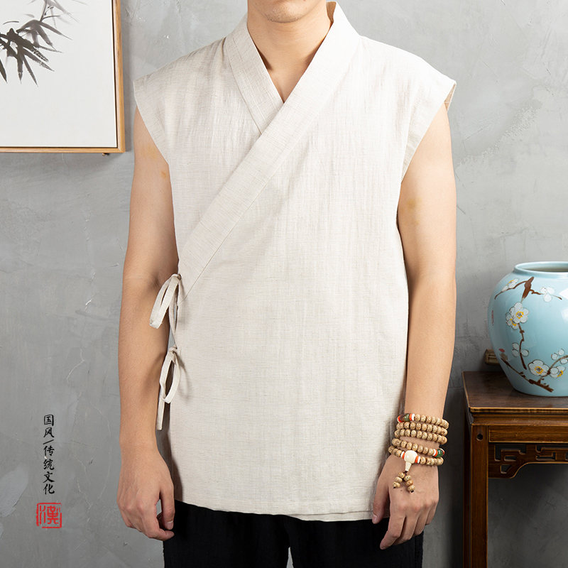 Roupas tradicionais chinesas p - Summer Clothing Men Linen avaliação e preço