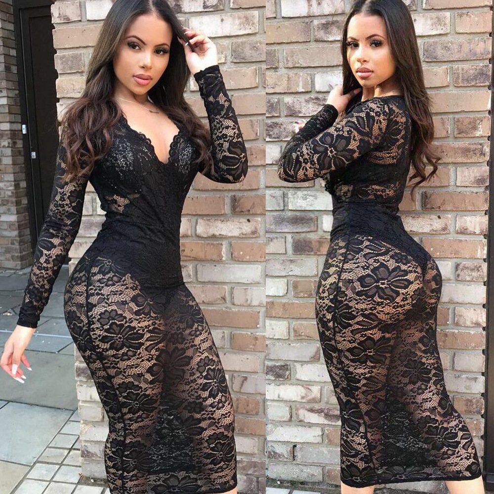 Vestido Feminino de Renda Sexy - Summer Clothing List avaliação e preço