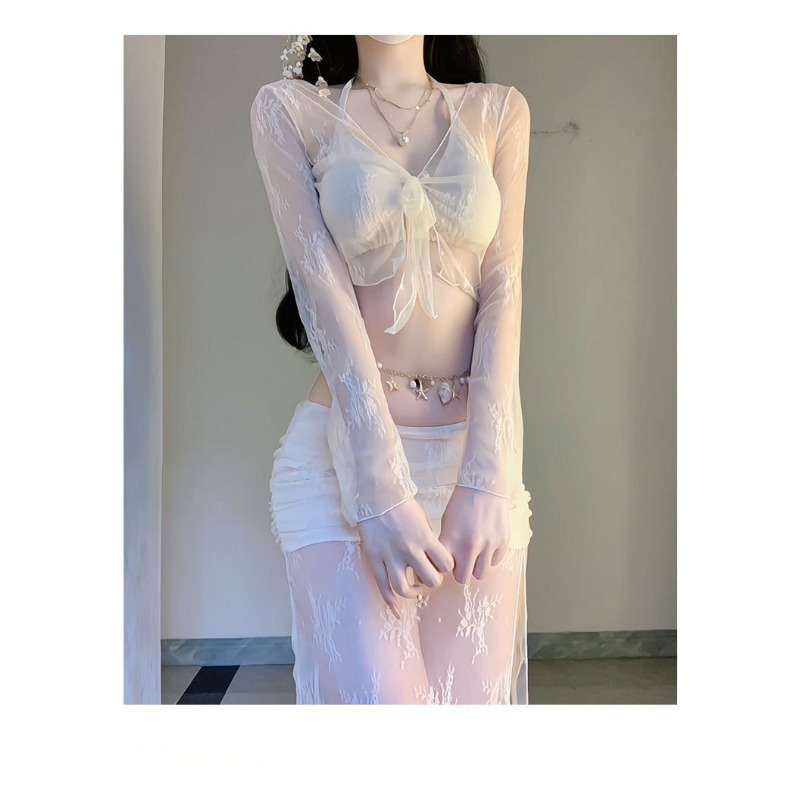 Conjunto de Biquíni Elegante B - Swim Cover Up Mesh avaliação e preço