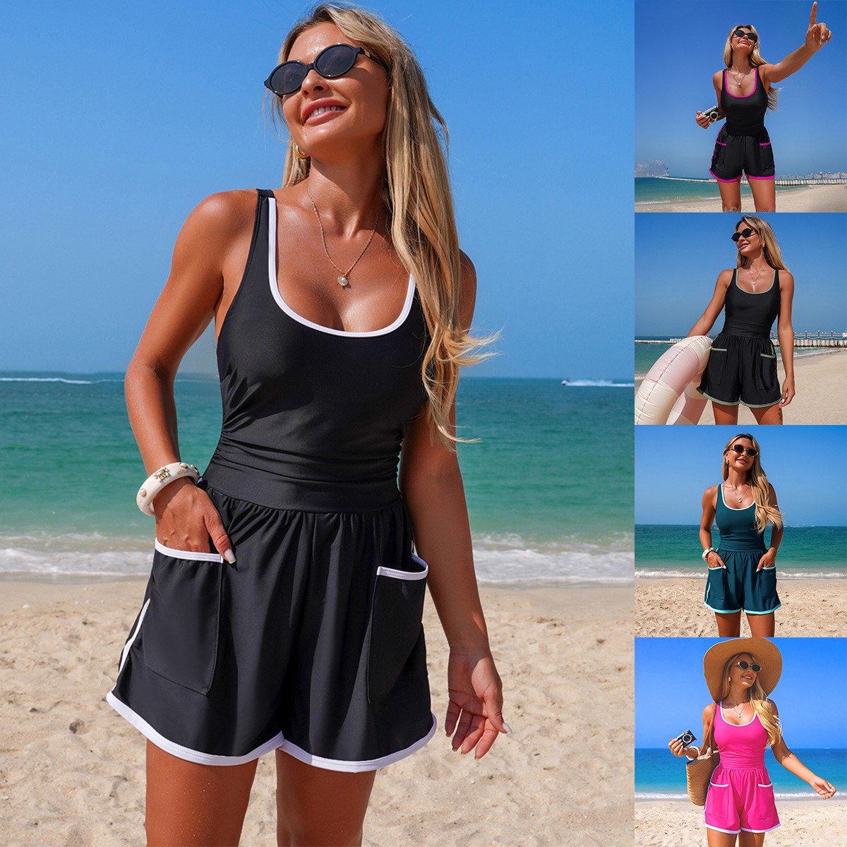 Maiô Preto com Detalhes Branco - Swimsuit One Piece avaliação e preço