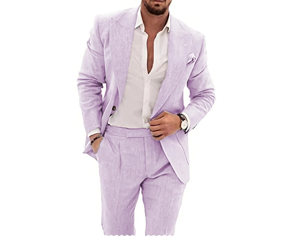 Trajes Casuais Masculinos de L - Summer Clothing Men Linen avaliação e preço