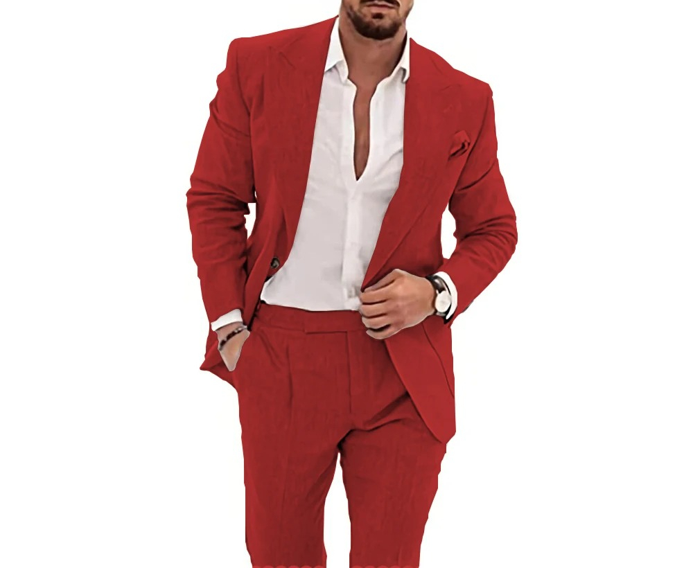 Trajes Casuais Masculinos de L - Summer Clothing Men Linen avaliação e preço