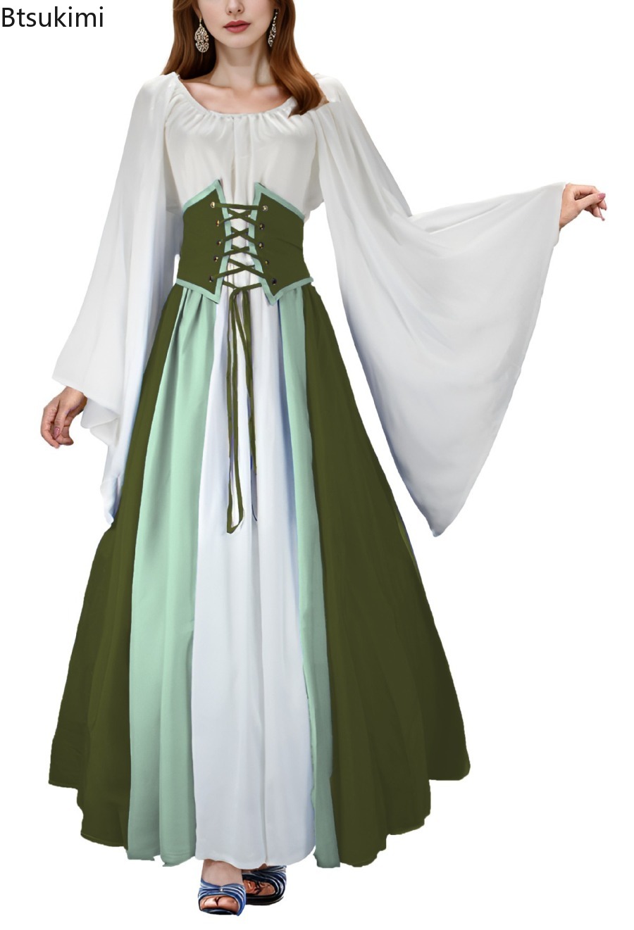 Novo Vestido Gótico Medieval V - Summer Renaissance Clothing avaliação e preço