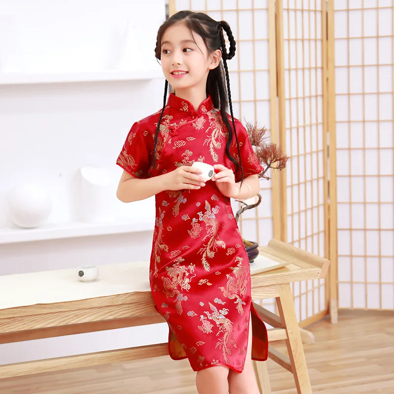 Verão crianças cheongsam moder - Summer Clothing Baby Girl avaliação e preço