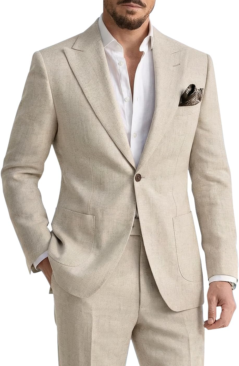 Conjuntos de Linho Masculinos  - Summer Clothing Men Linen avaliação e preço