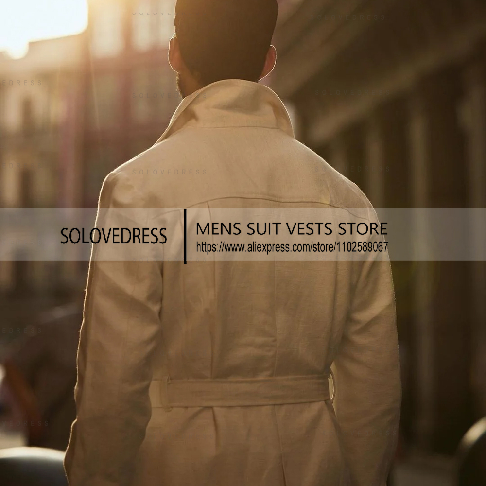 2 Peças de Novos Trajes de Lin - Summer Clothing Men Linen avaliação e preço