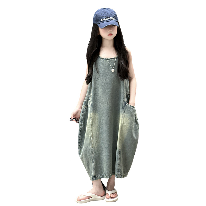 Vintage azul crianças meninas  - Summer Kids Clothing avaliação e preço