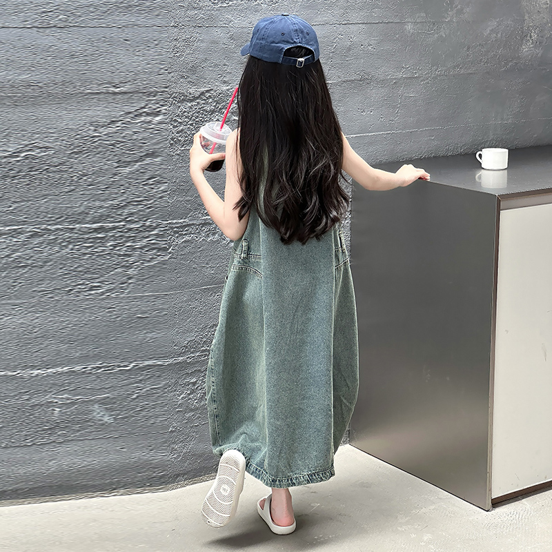 Vintage azul crianças meninas  - Summer Kids Clothing avaliação e preço