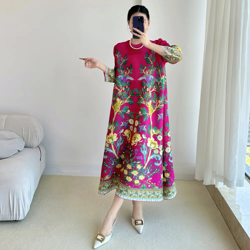 Miyake vestido estampado vinta - Summer 2025 Clothing Essentials avaliação e preço